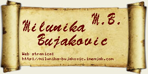 Milunika Bujaković vizit kartica